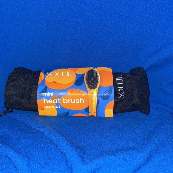 New! SOLEIL Mini Heat Brush in Apricot - Picture 5 of 5